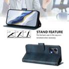 For Redmi Note 12 5G India / Xiaomi Poco X5 Line Splicing Buckle Retro Leather Phone Case(Dark Blue) - 3