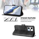For Redmi Note 12 Pro+ 5G India Line Splicing Buckle Retro Leather Phone Case(Black) - 3