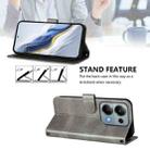 For Redmi Note 13 Pro 4G Global Line Splicing Buckle Retro Leather Phone Case(Grey) - 3