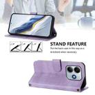 For Redmi Note 14 4G 163.25mm Line Splicing Buckle Retro Leather Phone Case(Purple) - 3