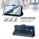 For Redmi A5 4G 171.7mm / Xiaomi Poco C71 Line Splicing Buckle Retro Leather Phone Case(Dark Blue) - 3
