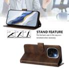 For vivo iQOO Z9s Pro 5G / T3 Pro 5G India Line Splicing Buckle Retro Leather Phone Case(Brown) - 3