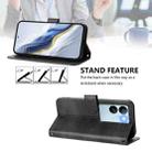 For vivo V29 5G Global / V29 Pro Line Splicing Buckle Retro Leather Phone Case(Black) - 3