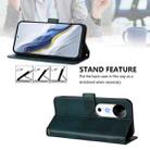 For vivo S19 Line Splicing Buckle Retro Leather Phone Case(Dark Green) - 3