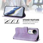 For vivo S20 5G Line Splicing Buckle Retro Leather Phone Case(Purple) - 3