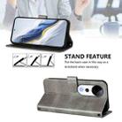 For vivo V40 5G / V40 Pro 5G Global Line Splicing Buckle Retro Leather Phone Case(Grey) - 3