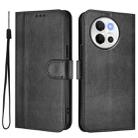 For vivo V30E 5G Global / V40 Lite 5G Line Splicing Buckle Retro Leather Phone Case(Black) - 2