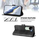 For vivo V40e 5G India / iQOO Z9s 5G Line Splicing Buckle Retro Leather Phone Case(Black) - 3