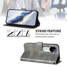 For vivo V40e 5G India / iQOO Z9s 5G Line Splicing Buckle Retro Leather Phone Case(Grey) - 3