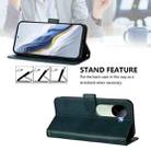 For vivo V40e 5G India / iQOO Z9s 5G Line Splicing Buckle Retro Leather Phone Case(Dark Green) - 3