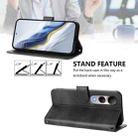 For vivo V50 Lite 5G Global / V40 Lite 4G Line Splicing Buckle Retro Leather Phone Case(Black) - 3