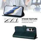 For vivo V50 Lite 5G Global / V40 Lite 4G Line Splicing Buckle Retro Leather Phone Case(Dark Green) - 3