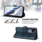 For vivo V50 5G Global Line Splicing Buckle Retro Leather Phone Case(Dark Blue) - 3