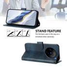 For vivo X100s 5G Line Splicing Buckle Retro Leather Phone Case(Dark Blue) - 3