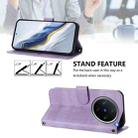 For vivo X200 Pro mini Line Splicing Buckle Retro Leather Phone Case(Purple) - 3