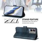 For vivo Y17s 4G Global / Y17s 5G India Line Splicing Buckle Retro Leather Phone Case(Dark Blue) - 3