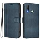 For vivo Y19 / U3 / Y5s / Z5i / U20 Line Splicing Buckle Retro Leather Phone Case(Dark Blue) - 2