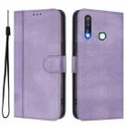 For vivo Y19 / U3 / Y5s / Z5i / U20 Line Splicing Buckle Retro Leather Phone Case(Purple) - 2