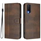 For vivo Y20 / Y20i / Y20s / Y11s / Y12s Line Splicing Buckle Retro Leather Phone Case(Brown) - 2