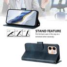For vivo Y28 4G Global Line Splicing Buckle Retro Leather Phone Case(Dark Blue) - 3