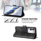 For vivo Y29 4G Global Line Splicing Buckle Retro Leather Phone Case(Black) - 3