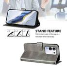 For vivo Y29 4G Global Line Splicing Buckle Retro Leather Phone Case(Grey) - 3