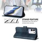 For vivo Y29 4G Global Line Splicing Buckle Retro Leather Phone Case(Dark Blue) - 3