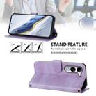 For vivo Y04 4G Global / Y29s 5G Line Splicing Buckle Retro Leather Phone Case(Purple) - 3