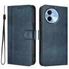For vivo Y38 5G / T3x 5G Global Line Splicing Buckle Retro Leather Phone Case(Dark Blue) - 2