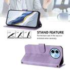 For vivo Y38 5G / T3x 5G Global Line Splicing Buckle Retro Leather Phone Case(Purple) - 3