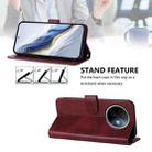 For vivo Y39 5G Global Line Splicing Buckle Retro Leather Phone Case(Wine Red) - 3