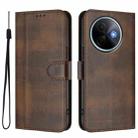 For vivo Y39 5G Global Line Splicing Buckle Retro Leather Phone Case(Brown) - 2