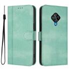 For vivo Y31 4G 2021 India / Y51A 2021 Line Splicing Buckle Retro Leather Phone Case(Mint) - 2