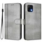 For vivo Y52s 5G / iQOO U3 / Y31s 5G Line Splicing Buckle Retro Leather Phone Case(Grey) - 2