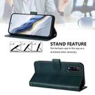 For vivo Y70s Line Splicing Buckle Retro Leather Phone Case(Dark Green) - 3