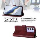 For vivo Y100 5G IDN / T3 5G IDN Line Splicing Buckle Retro Leather Phone Case(Wine Red) - 3