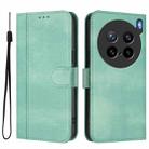 For vivo X200s 5G Line Splicing Buckle Retro Leather Phone Case(Mint) - 2