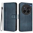 For vivo X200s 5G Line Splicing Buckle Retro Leather Phone Case(Dark Blue) - 2