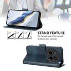 For vivo X200s 5G Line Splicing Buckle Retro Leather Phone Case(Dark Blue) - 3