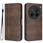 For vivo X200s 5G Line Splicing Buckle Retro Leather Phone Case(Brown) - 2