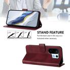 For vivo S30 Pro mini Line Splicing Buckle Retro Leather Phone Case(Wine Red) - 3