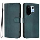 For vivo S30 Pro mini Line Splicing Buckle Retro Leather Phone Case(Dark Green) - 2