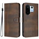 For vivo S30 Pro mini Line Splicing Buckle Retro Leather Phone Case(Brown) - 2