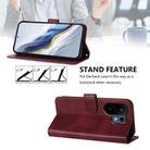 For vivo S30 Line Splicing Buckle Retro Leather Phone Case(Wine Red) - 3
