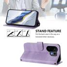 For vivo S30 Line Splicing Buckle Retro Leather Phone Case(Purple) - 3