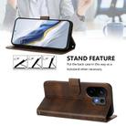 For vivo S30 Line Splicing Buckle Retro Leather Phone Case(Brown) - 3