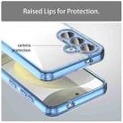 For Samsung Galaxy S25+ 5G / S24+ 5G PC Hybrid TPU Airbag Shockproof Phone Case(Transparent Blue) - 3