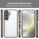 For Samsung Galaxy S25 5G / S24 5G PC Hybrid TPU Airbag Shockproof Phone Case(Transparent Black) - 2