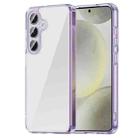 For Samsung Galaxy S25 5G / S24 5G PC Hybrid TPU Airbag Shockproof Phone Case(Transparent Purple) - 1