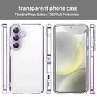 For Samsung Galaxy S25 5G / S24 5G PC Hybrid TPU Airbag Shockproof Phone Case(Transparent Purple) - 2